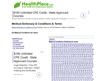 Tablet Screenshot of conditions.healthplace.com