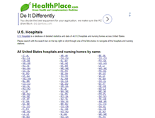 Tablet Screenshot of hospitals.healthplace.com